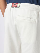 Man white cotton bermuda