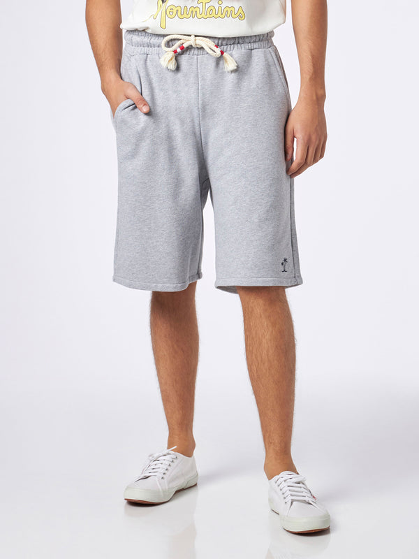 Man grey cotton bermuda