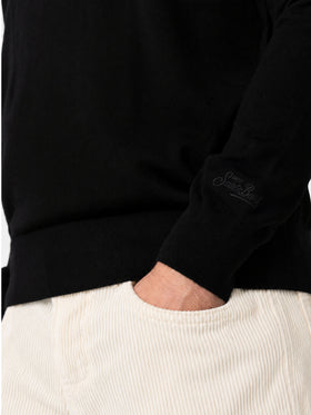 Maglione Regent Light nero in lana merino