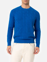 Man bluette blended cashmere crewneck sweater Regent