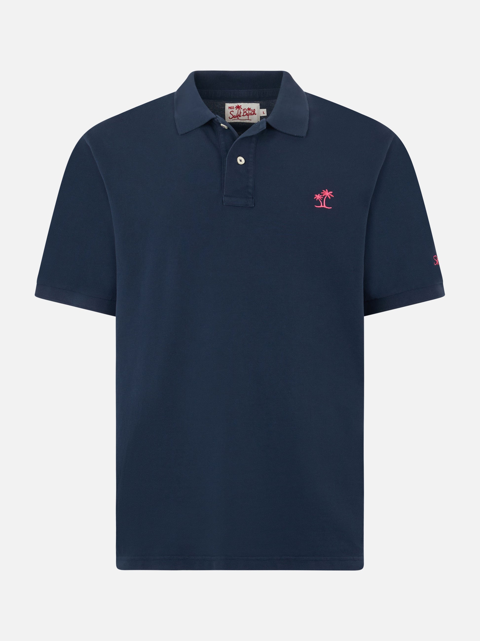 Man navy blue terry shirt Riviera - MC2 Saint Barth