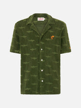 Man military green terry shirt Riviera