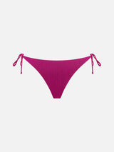 Woman fucsia cheeky swim briefs