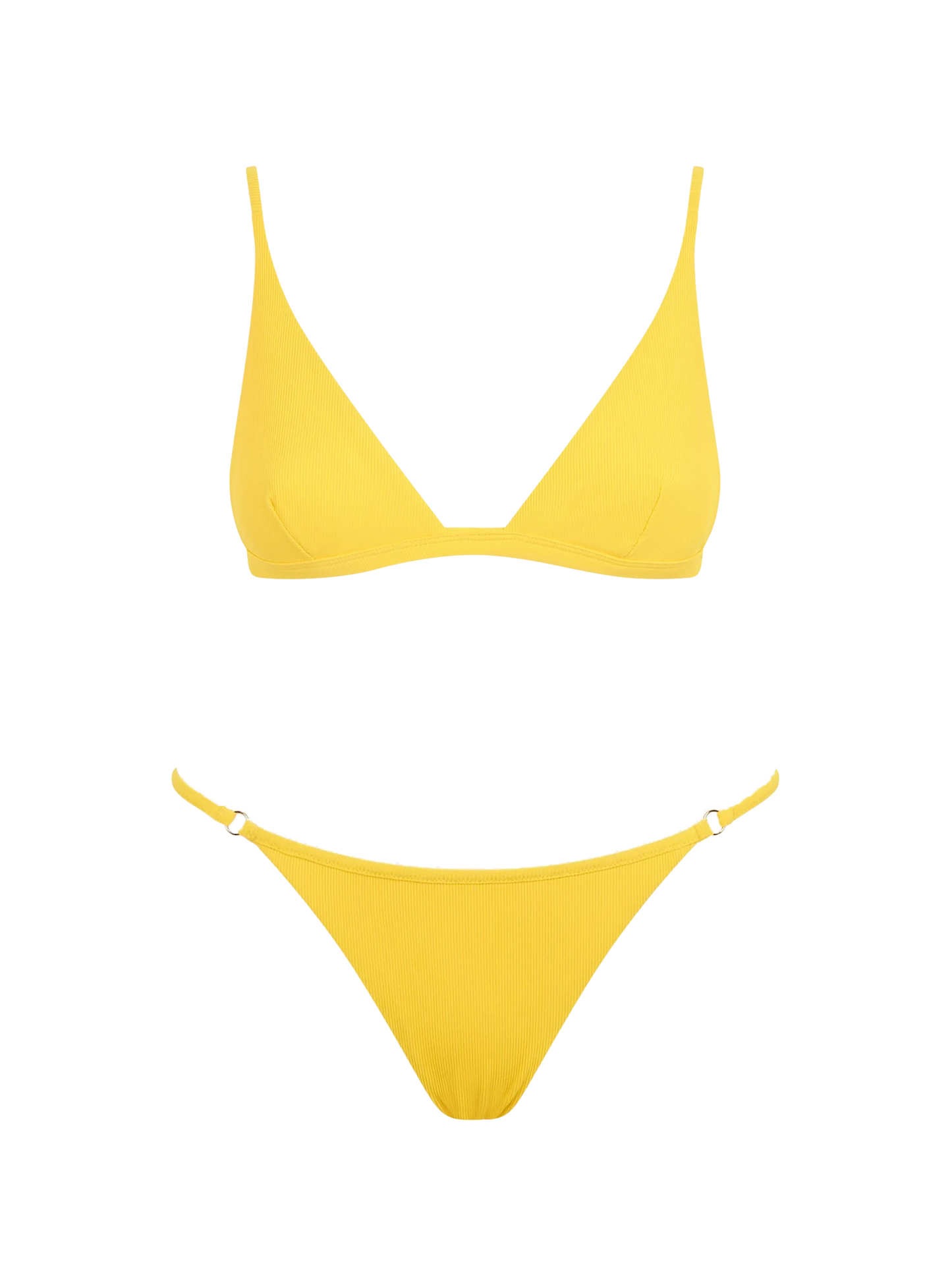 Woman yellow ribbed triangle
