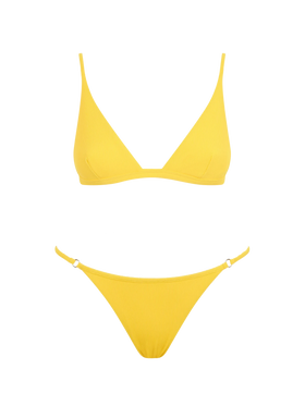 Woman yellow ribbed triangle
