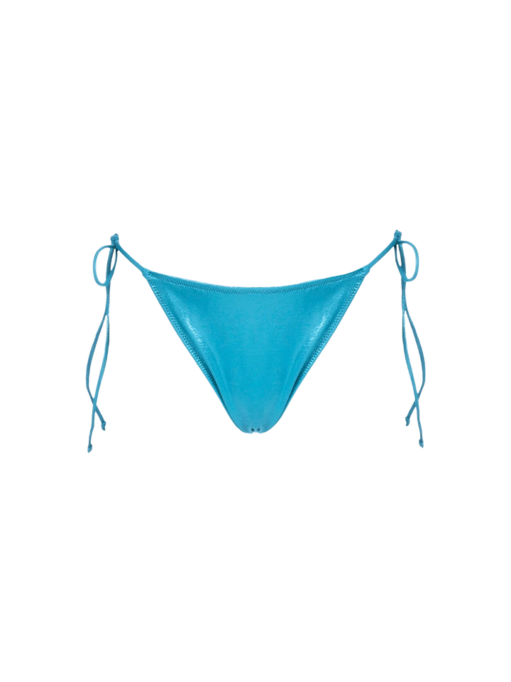 Woman lamina teal classic swim briefs Marielle - MC2 Saint Barth