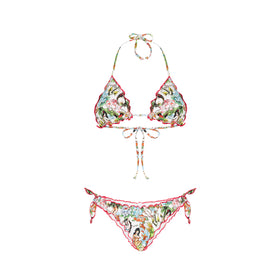 Bikini da donna a triangolo con stampa tattoo