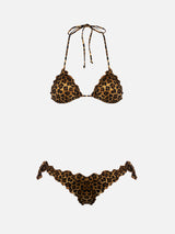 Bikini classico da donna a triangolo animalier Sarius