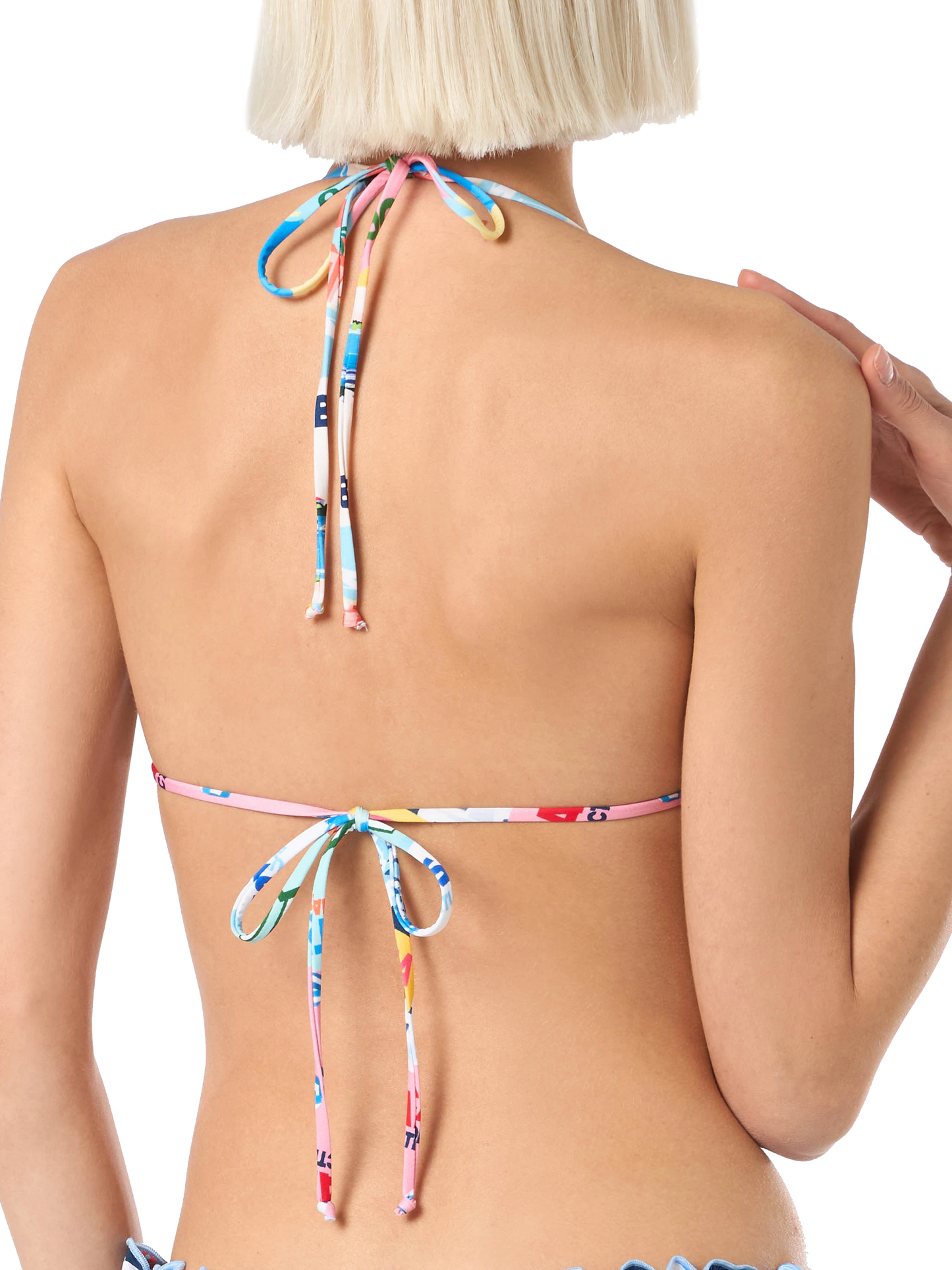 Woman postcard print triangle classic bikini Sarius