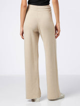 Knitted beige palazzo pants