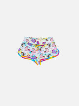 Pantaloncini da spiaggia da  bambina stampa unicorno