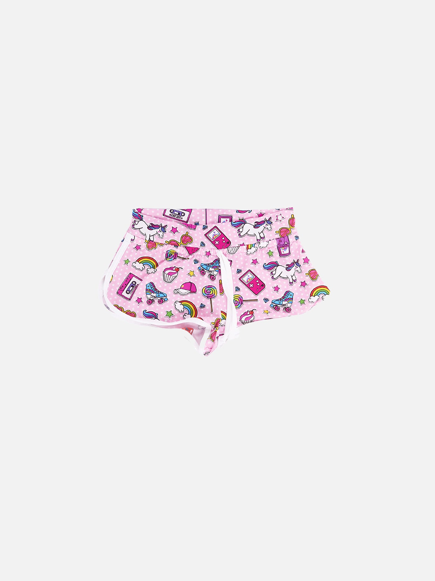 Ninenties patch print girl beach shorts - MC2 Saint Barth