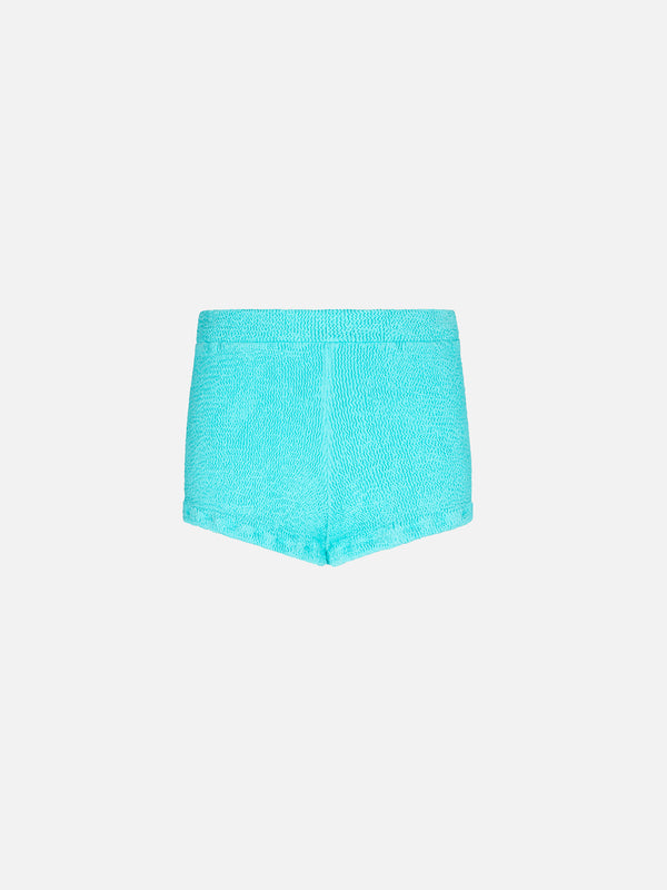 girl-water-greem-crinkle-shorts