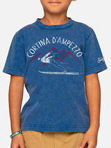 Bluette Cotton T-Shirt Cortina d'Ampezzo