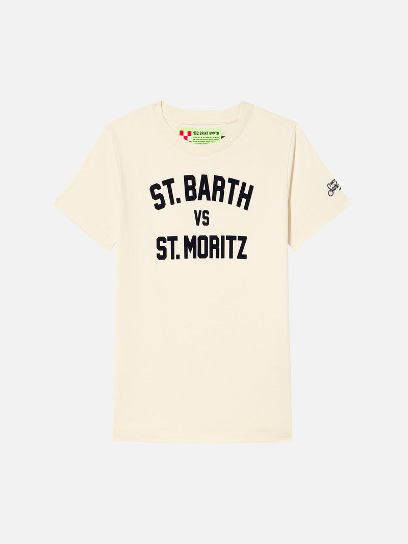 Boy t-shirt with St. Barth vs St. Moritz