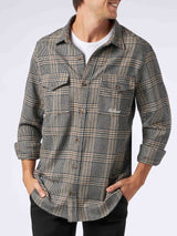 Man wooly shirt with Prince of Wales pattern