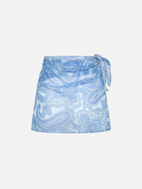 Woman paisley short pareo Sery