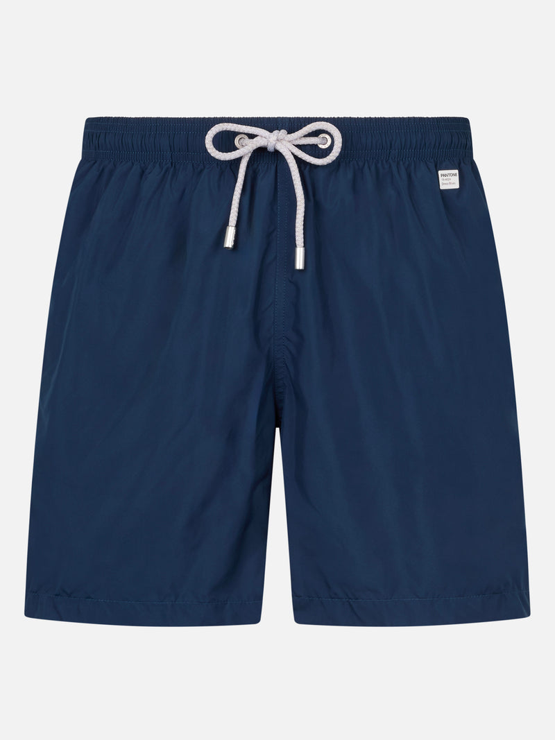 Marineblaue Badeshorts aus leichtem Stoff für Herren Lighting Pantone | PANTONE SPECIAL EDITION