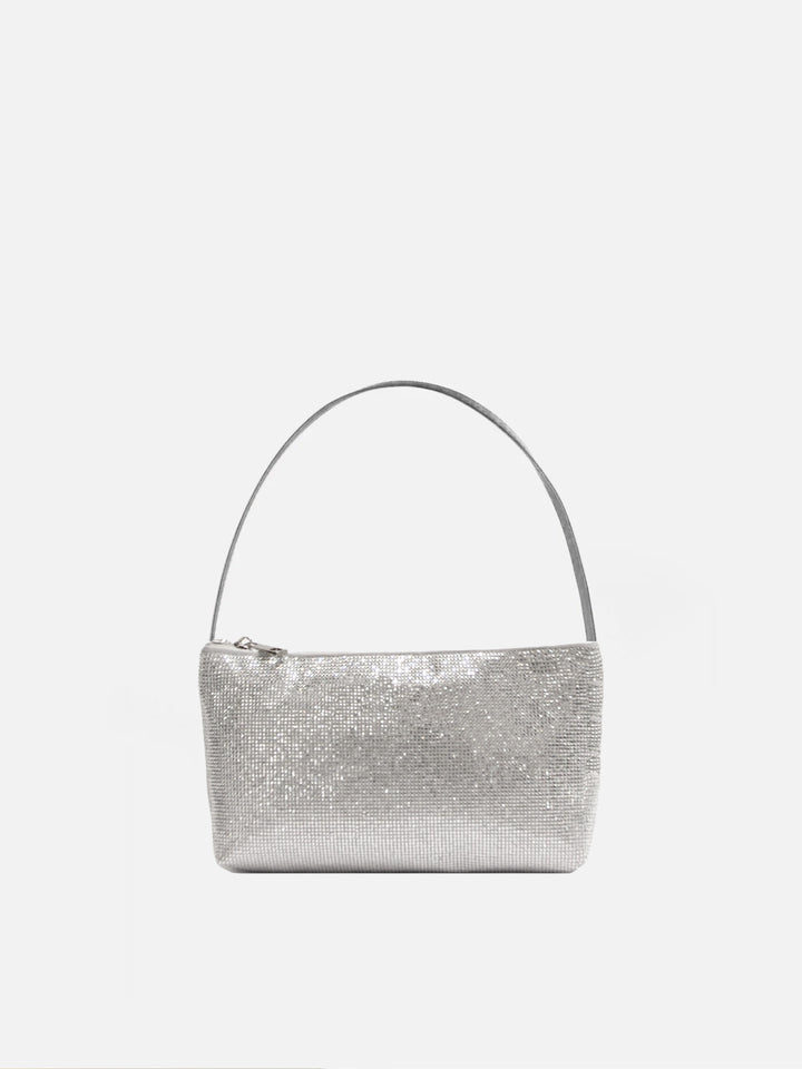 Mini bag with silver rhinestones