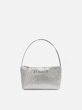 Mini bag with silver rhinestones