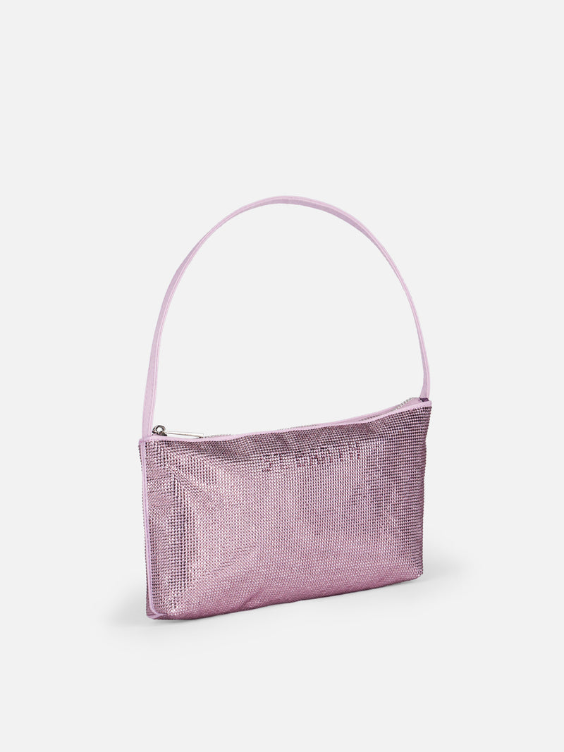 Borsa mini con strass lilla