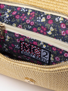 Pouch in paglia con charms frutta