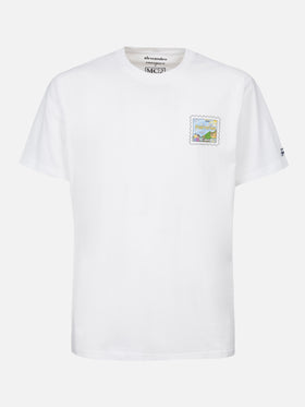 Cotton T-shirt with Portofino postcard print  |ALESSANDRO ENRIQUEZ SPECIAL EDITION