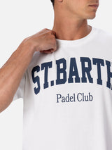 T-shirt da uomo in cotone con stampa piazzata St. Barth Padel Club