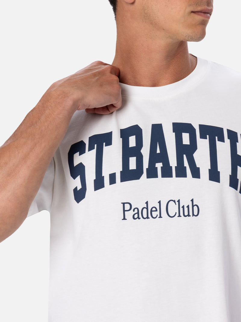 T-shirt da uomo in cotone con stampa piazzata St. Barth Padel Club