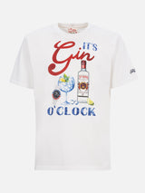 T-shirt da uomo in cotone con stampa piazzata It's Gin o'clock