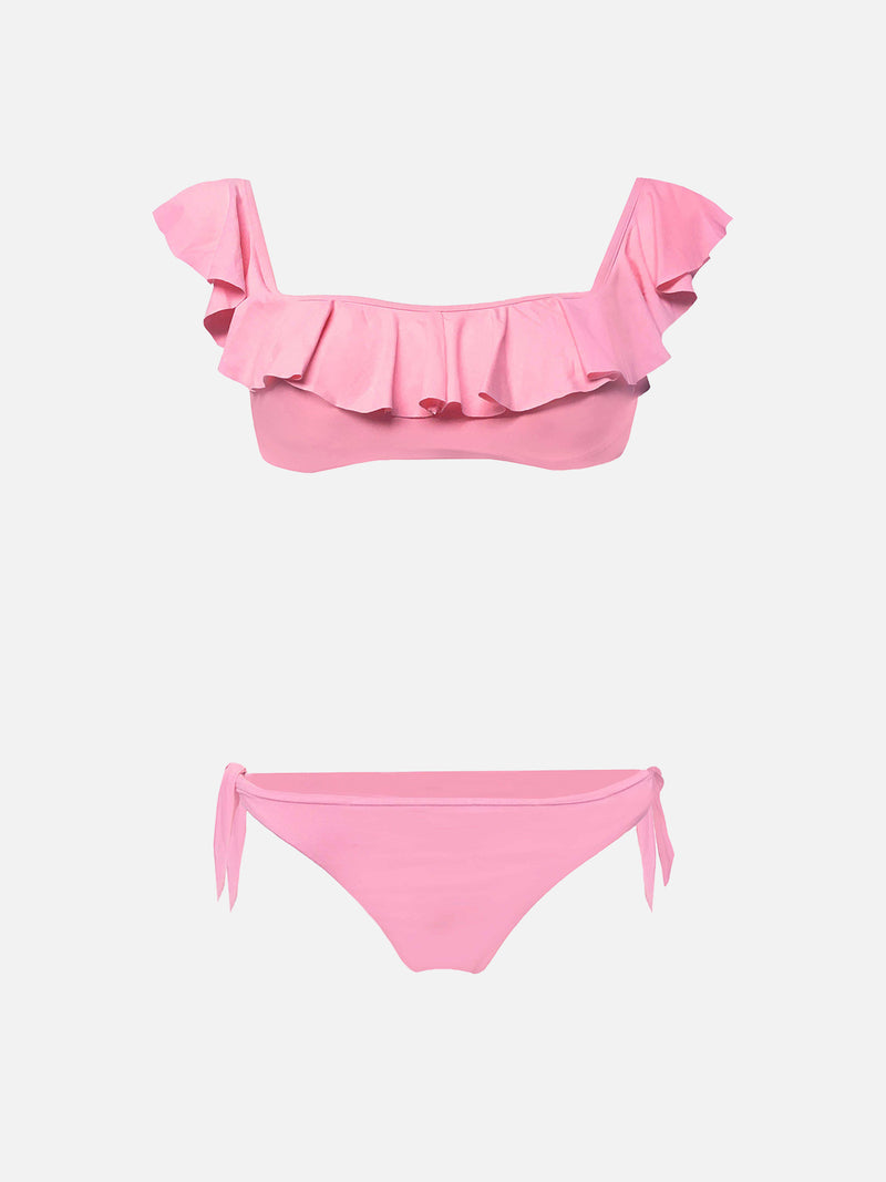 Ruffled bandeau bikini