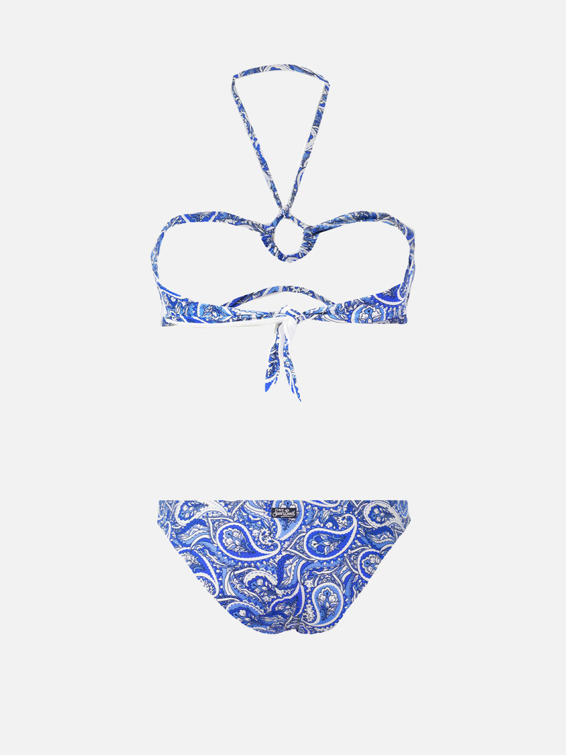 Bikini a fascia stampa bandana