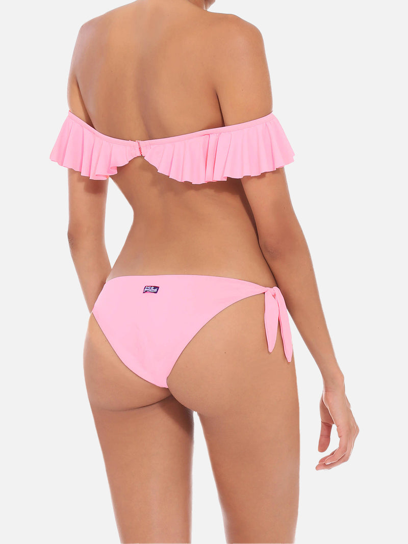 Ruffled bandeau bikini