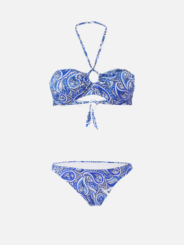 Bikini a fascia stampa bandana