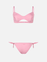 Rosa U-Ausschnitt-Bralette-Bikini für Damen von May Yali