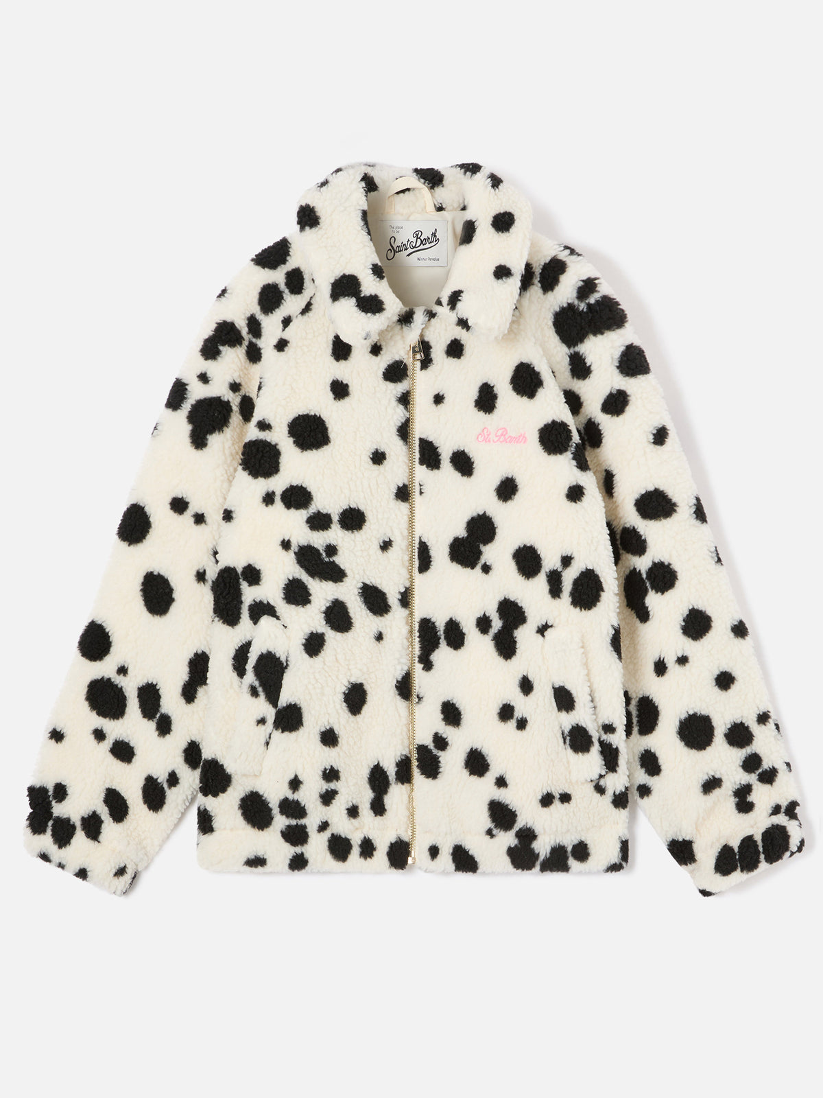 Chaqueta teddy color crema Abel con estampado dálmata | Special edition 