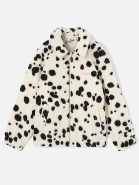 Chaqueta teddy color crema Abel con estampado dálmata | Special edition 