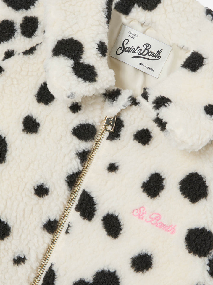 Cremefarbene Teddyjacke Abel mit Dalmatiner-Muster | Special edition 