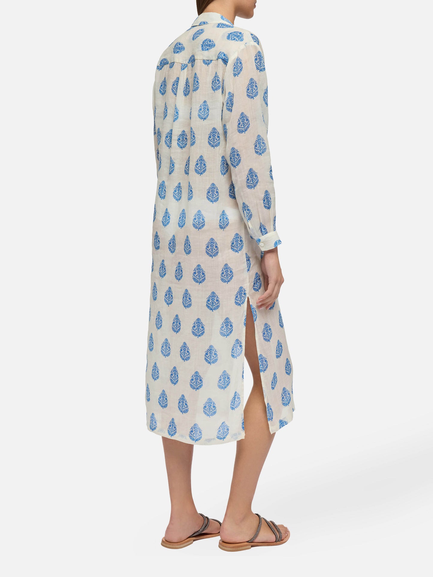 Adeline ramie maxi dress with paisley print