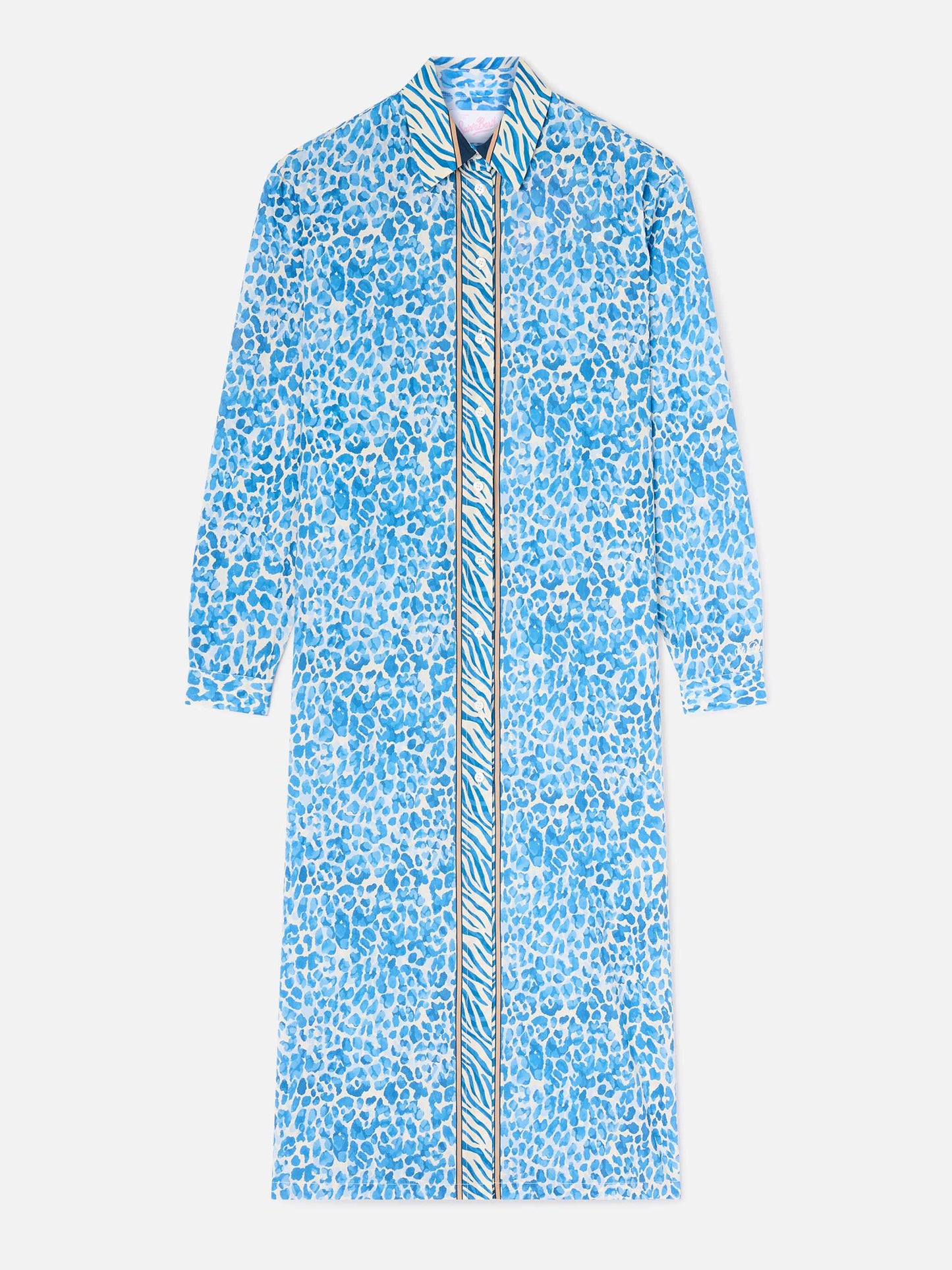 Long Adeline dress with leopard animal print