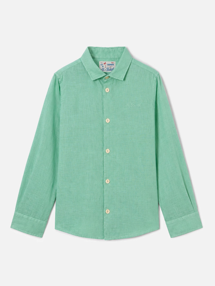 Sage green Agnes shirt in linen