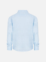 Agnes light blue linen shirt