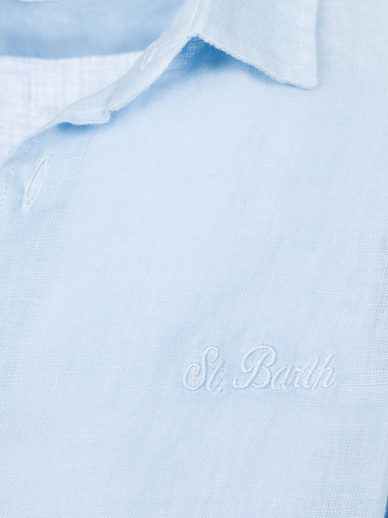 Agnes light blue linen shirt