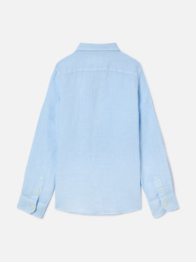 Camicia Agnes azzurra in lino