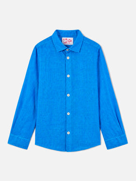 Blue Agnes linen shirt