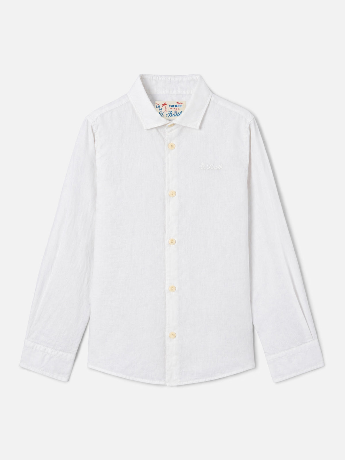Camisa Agnes White en lino 