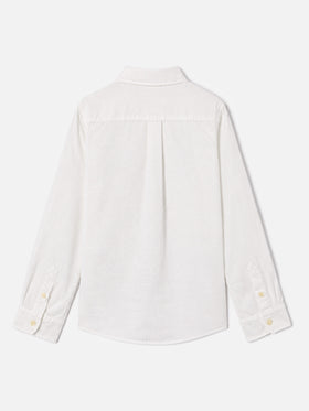 Camisa Agnes White en lino 