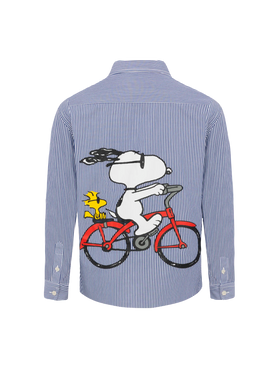 Agnes marineblaues Baumwollshirt mit Snoopy-Aufdruck | SNOOPY PEANUTS® SPECIAL EDITION