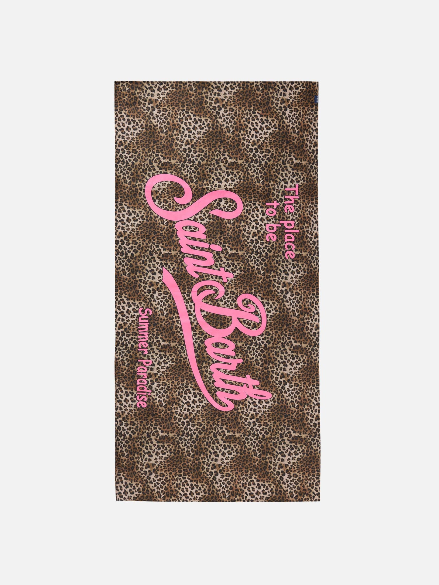 Telo mare Aidan con stampa leopardata e logo