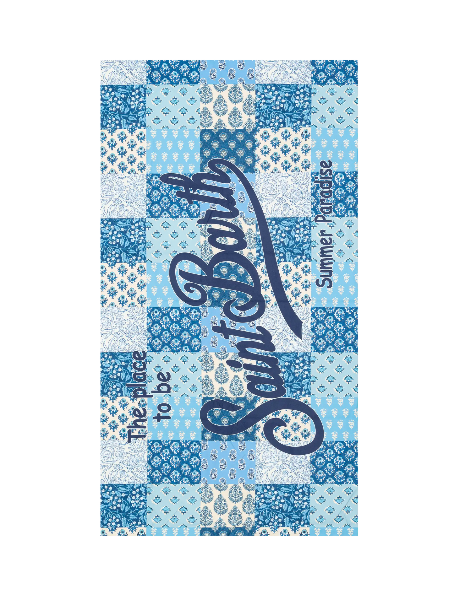Telo mare in microfibra Aidan con stampa a fiori patchwork